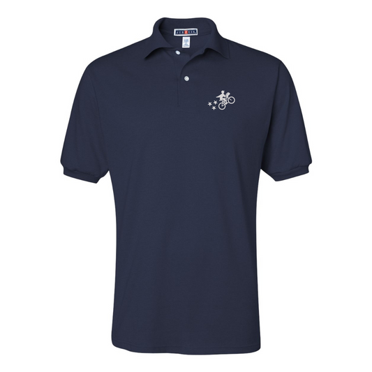 Men's Postmates Bike JERZEES  SpotShield polo