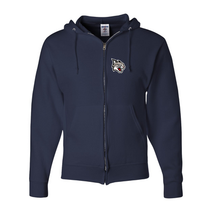 Men's Davidson Wildcats JERZEES NuBlend Full-Zip Hooded Sweatshirt