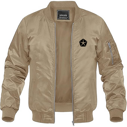 Men's Sunbeam Logo Lightweight Bomber Jacket Windbreaker Softshell Varsity Jacket Coat