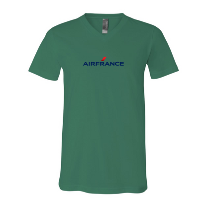 Air France Logo BELLA  CANVAS - Jersey V-Neck T-Shirt
