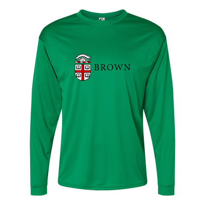 Men's Brown University  Performance Long Sleeve T-Shirt