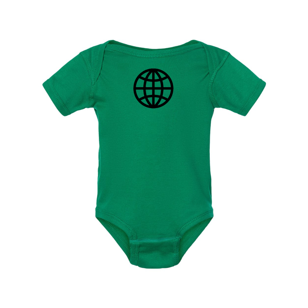 Internet Globe Rabbit Skins Infant Baby Rib Bodysuit