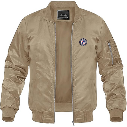 Men's O.S.C.A. Logo Lightweight Bomber Jacket Windbreaker Softshell Varsity Jacket Coat