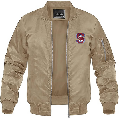 Men's South Carolina State Bulldogs Logo Lightweight Bomber Jacket Windbreaker Softshell Varsity Jacket Coat