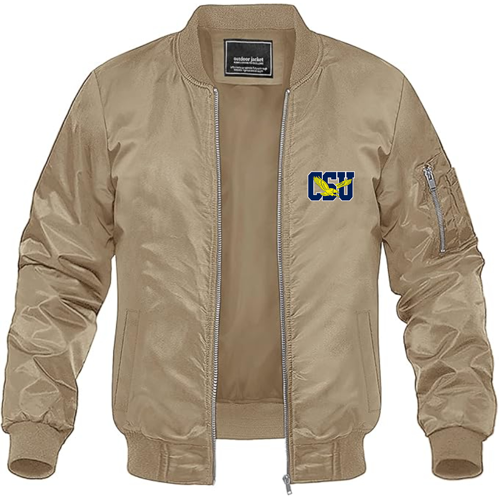Men's   Coppin State Eagles Lightweight Bomber Jacket Windbreaker Softshell Varsity Jacket Coat