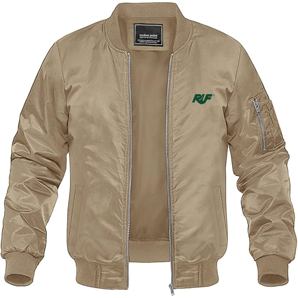 Men's RUF Logo Lightweight Bomber Jacket Windbreaker Softshell Varsity Jacket Coat