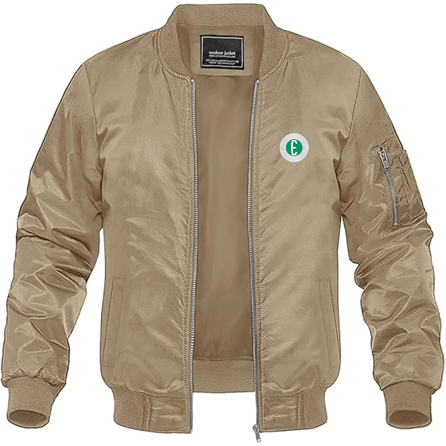 Men's Edsel Logo Lightweight Bomber Jacket Windbreaker Softshell Varsity Jacket Coat
