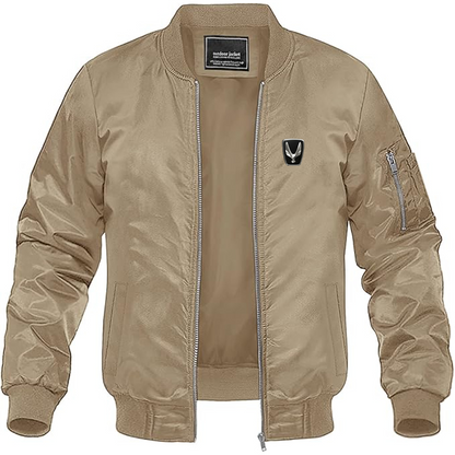 Men's Equus Logo Lightweight Bomber Jacket Windbreaker Softshell Varsity Jacket Coat