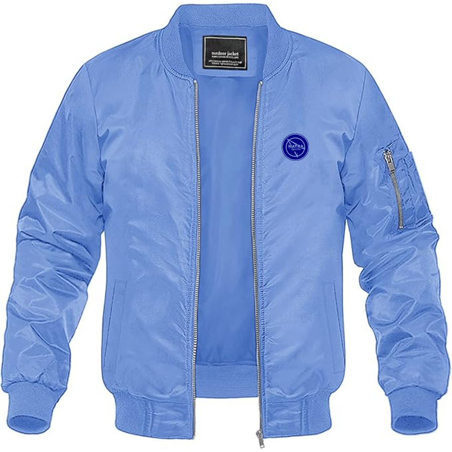 Men's Matra Sports Logo Lightweight Bomber Jacket Windbreaker Softshell Varsity Jacket Coat