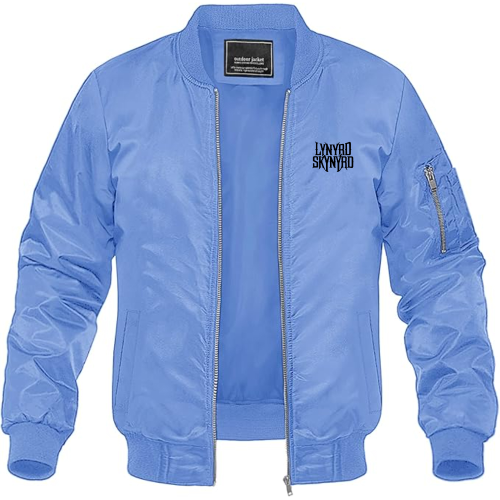 Men's Lynyrd Skynyrd  Lightweight Bomber Jacket Windbreaker Softshell Varsity Jacket Coat