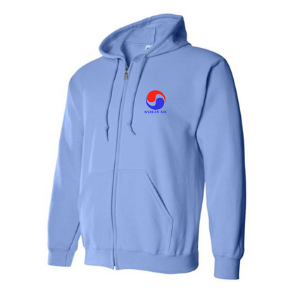 Men's Korean Air Logo Zipper Hoodie