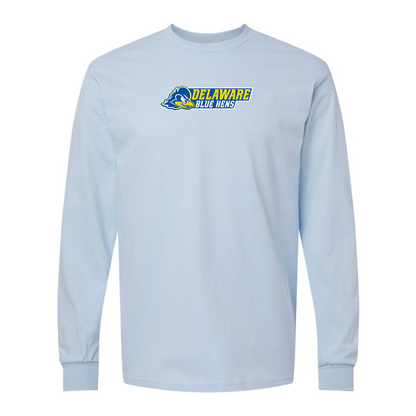 Men's  Delaware Blue Hens Gildan Heavy Cotton Long Sleeve T-Shirt