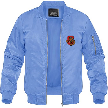 Men's Cornell Big Red Lightweight Bomber Jacket Windbreaker Softshell Varsity Jacket Coat