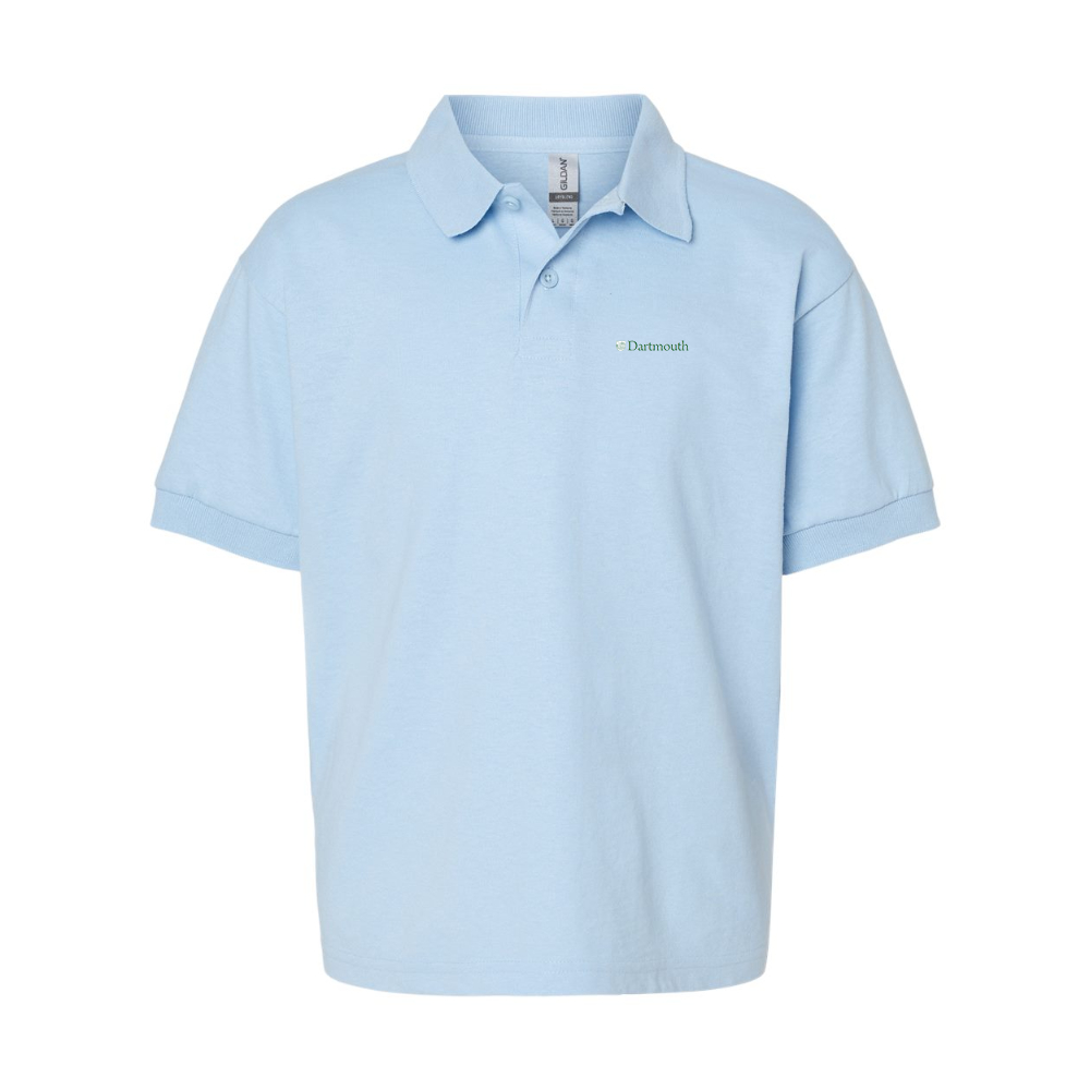 Youth Dartmouth College Gildan Dry Blend Jersey Polo