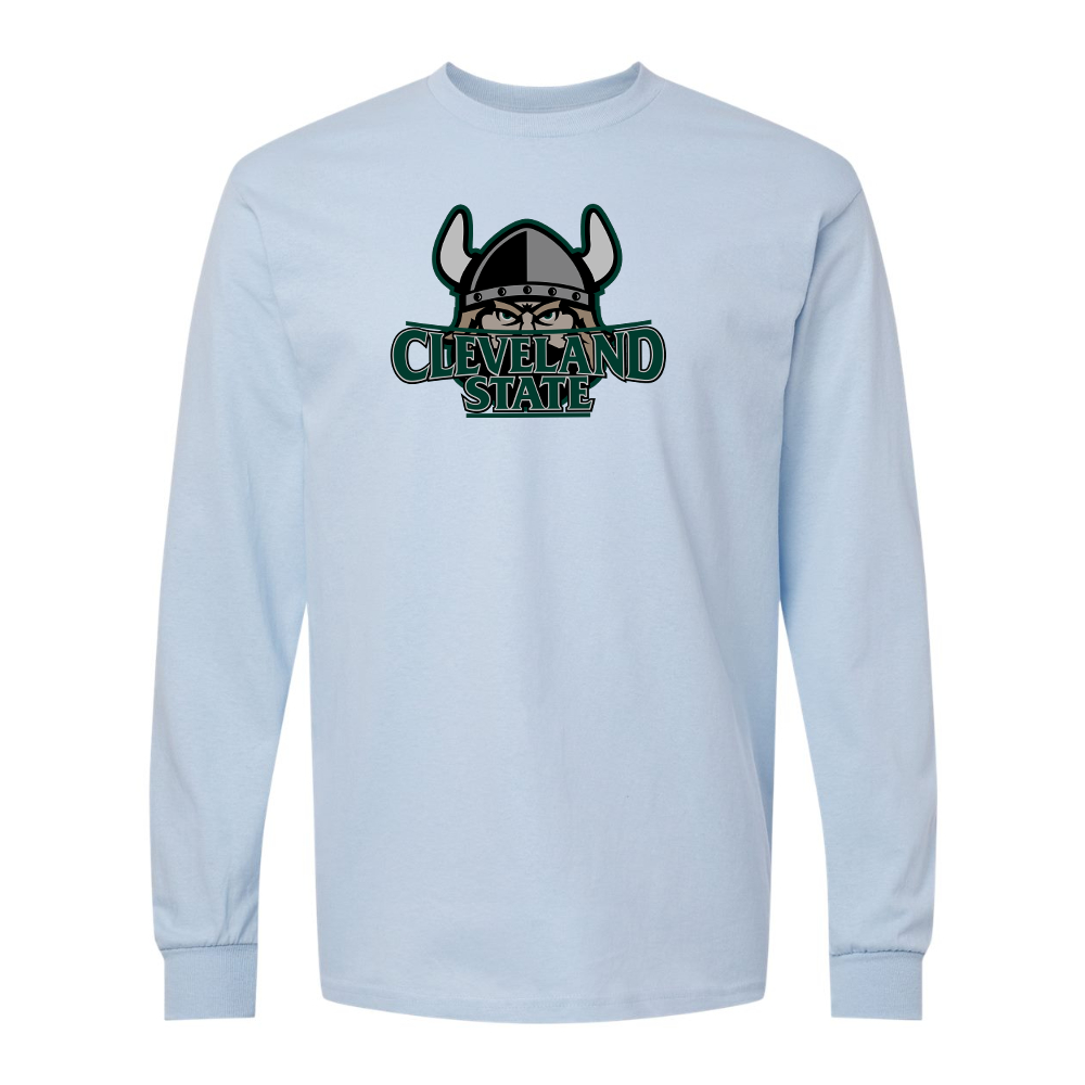 Men's  Cleveland State Vikings Gildan Heavy Cotton Long Sleeve T-Shirt