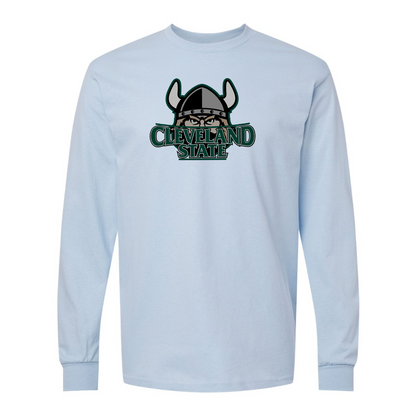 Men's  Cleveland State Vikings Gildan Heavy Cotton Long Sleeve T-Shirt