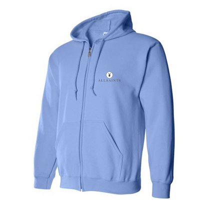Men's AllSaints Logo Zipper Hoodie