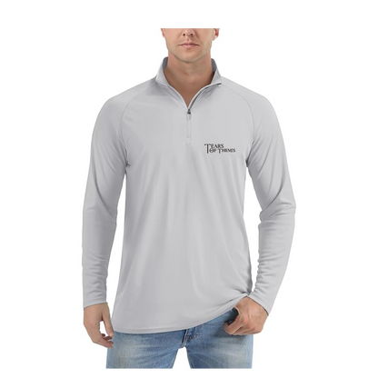 Men's Tear Of Themis Logo  Lightweight Quarter-Zip Athletic Shirt Long Sleeve Performance Wear