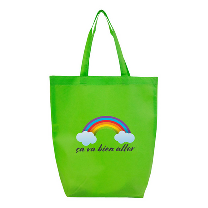 Ça va bien aller Q-Tees Non-Woven Gusset Bottom Tote