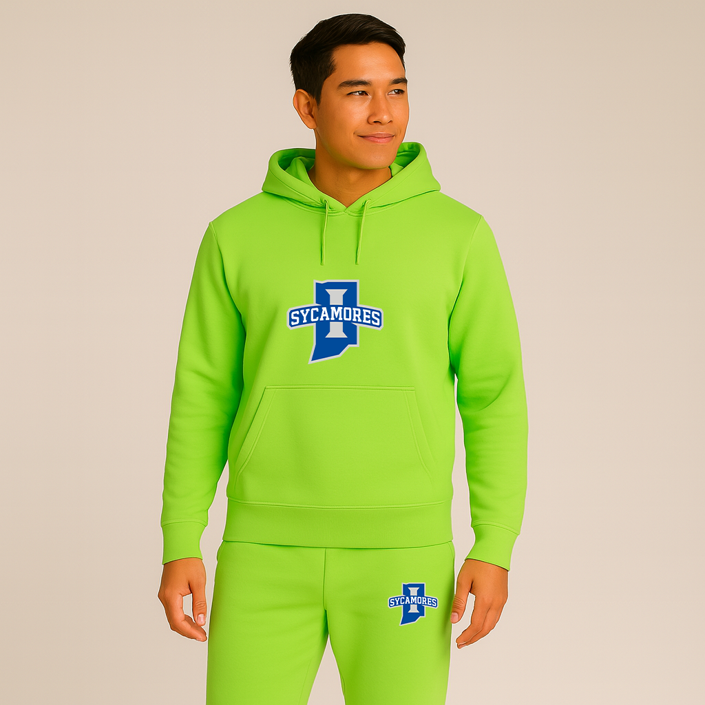 Men's Indiana State Sycamores Logo Hoodie Joggers Set
