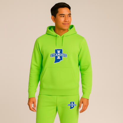 Men's Indiana State Sycamores Logo Hoodie Joggers Set