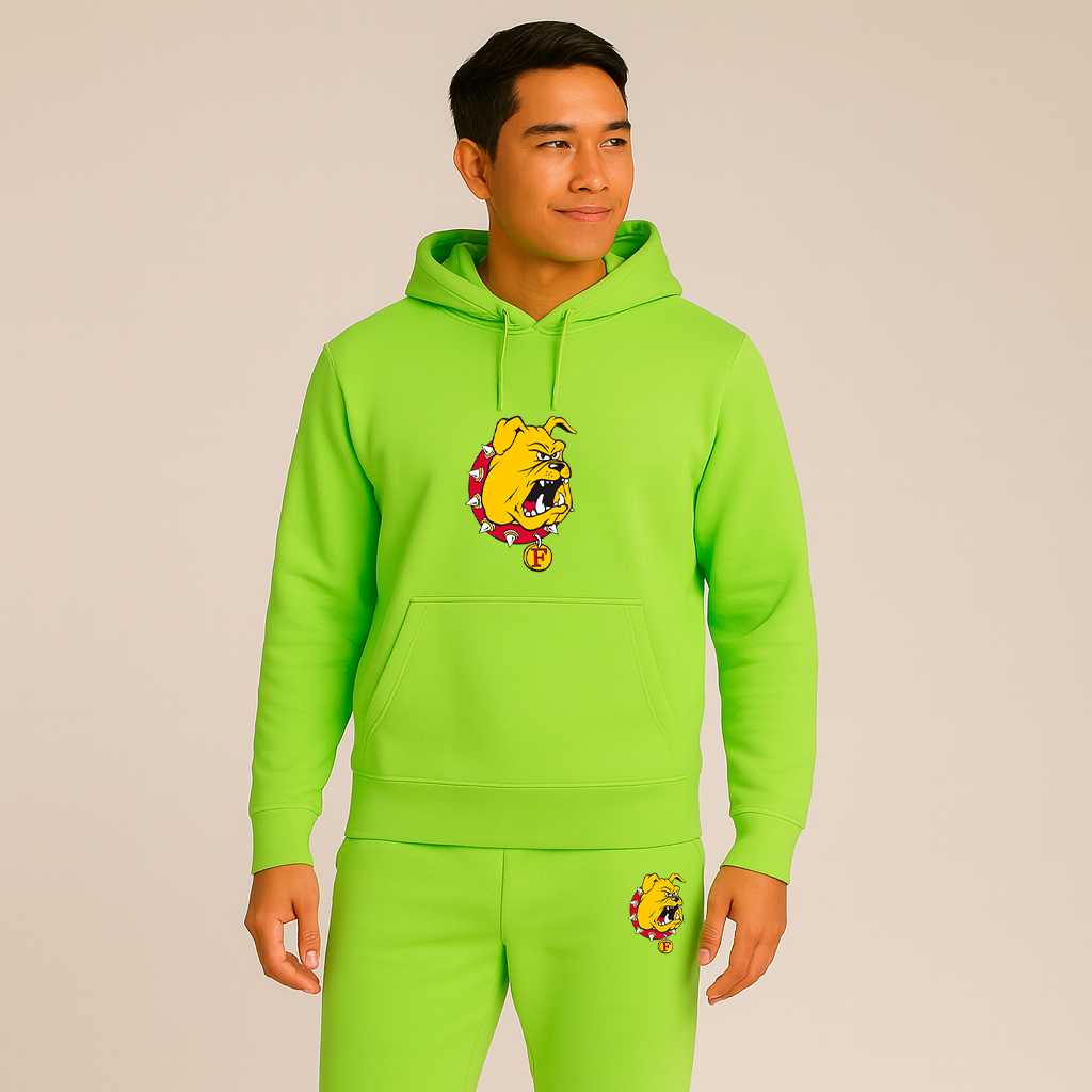 Men's Ferris State Bulldogs Logo Hoodie Joggers Set