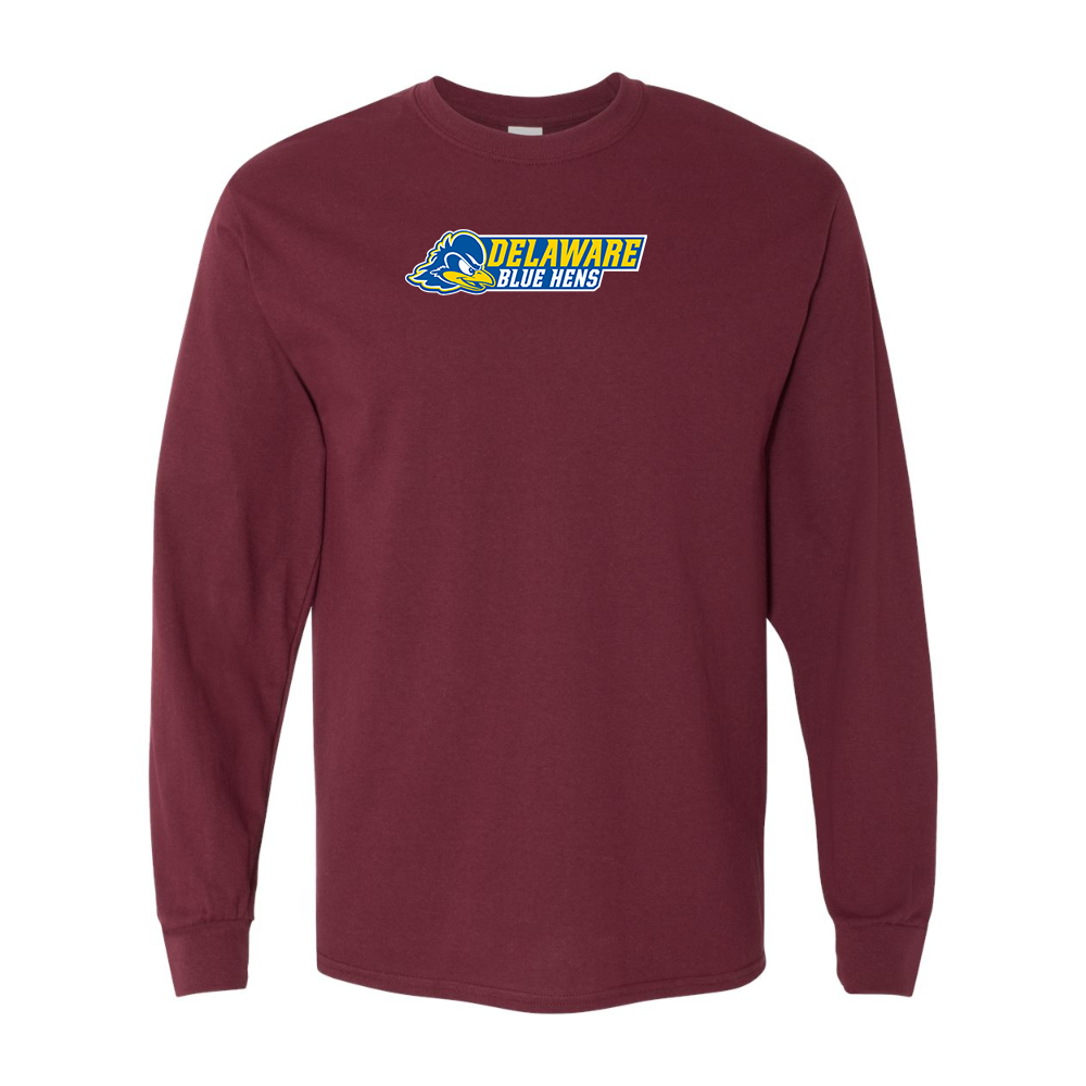 Men's  Delaware Blue Hens Gildan Heavy Cotton Long Sleeve T-Shirt