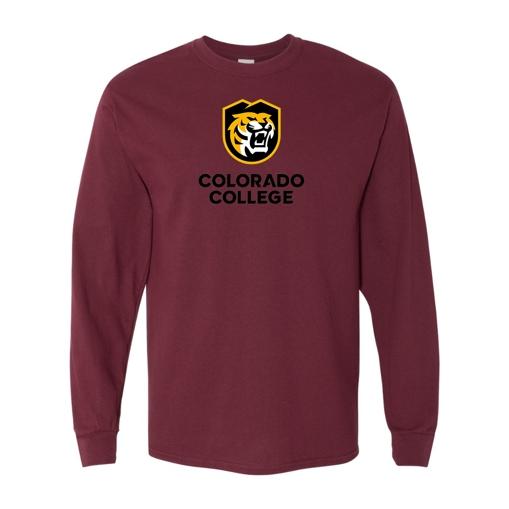 Men's  Colorado College Tigers Gildan Heavy Cotton Long Sleeve T-Shirt