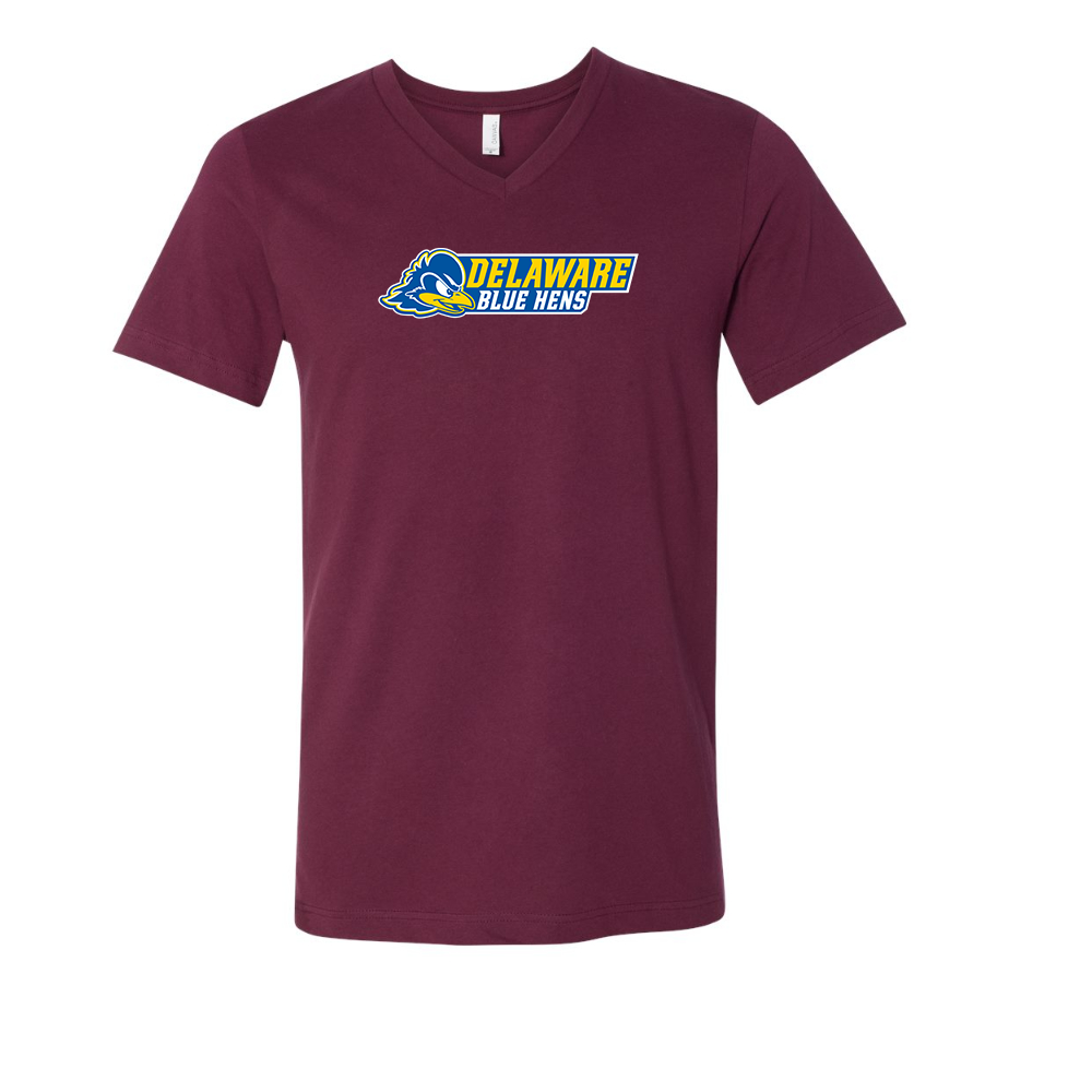 Delaware Blue Hens BELLA  CANVAS - Jersey V-Neck T-Shirt