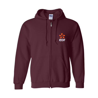 Men's Edf Gildan  Heavy Blend Full Zip Hooded Sweatshirt