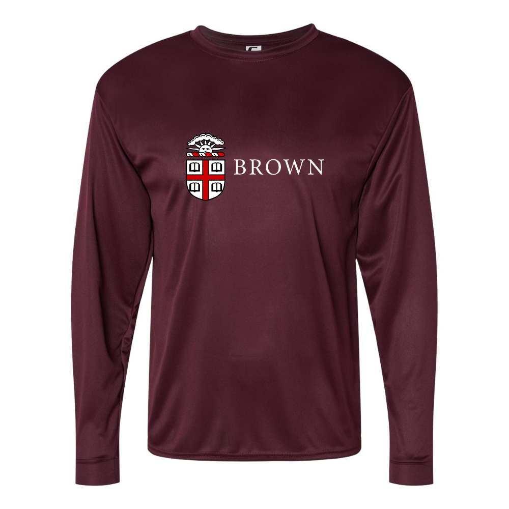 Men's Brown University  Performance Long Sleeve T-Shirt