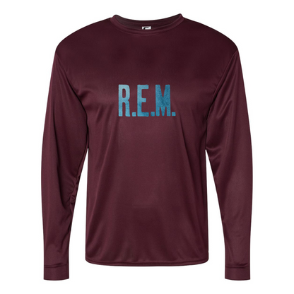 Men's R.E.M. Blue Performance Long Sleeve T-Shirt