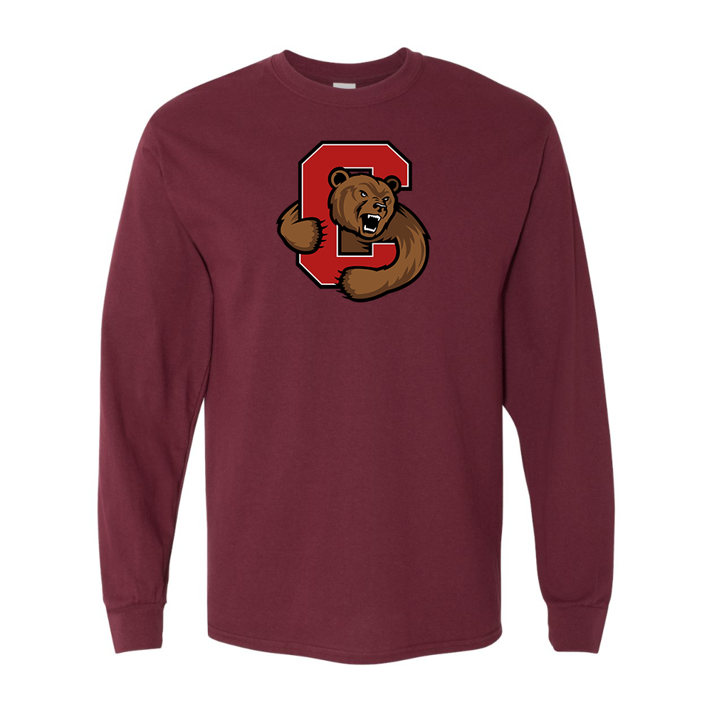 Men's Cornell Big Red Gildan Heavy Cotton Long Sleeve T-Shirt