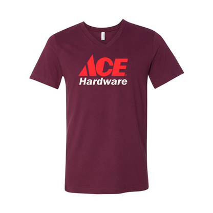 ACE Hardware Logo BELLA  CANVAS - Jersey V-Neck T-Shirt