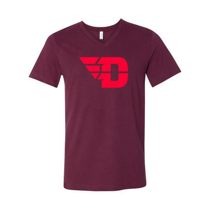 Dayton Flyers  BELLA  CANVAS - Jersey V-Neck T-Shirt