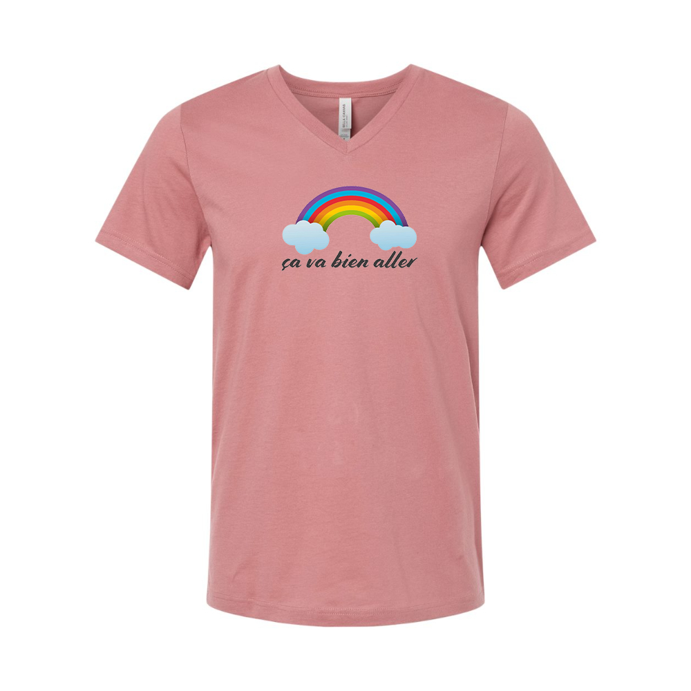 Ça va bien aller BELLA  CANVAS - Jersey V-Neck T-Shirt