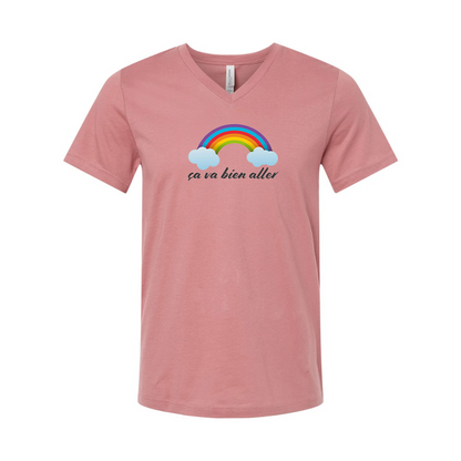 Ça va bien aller BELLA  CANVAS - Jersey V-Neck T-Shirt