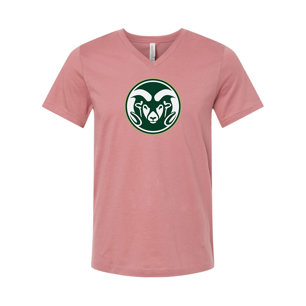 Colorado State Rams BELLA  CANVAS - Jersey V-Neck T-Shirt