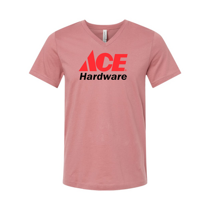 ACE Hardware Logo BELLA  CANVAS - Jersey V-Neck T-Shirt