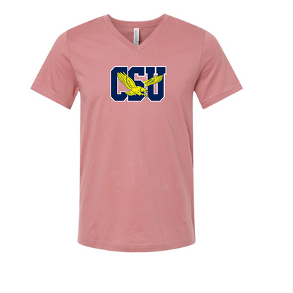 Coppin State Eagles  BELLA  CANVAS - Jersey V-Neck T-Shirt