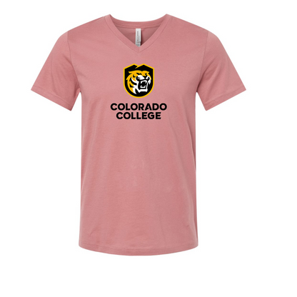 Colorado College Tigers BELLA  CANVAS - Jersey V-Neck T-Shirt