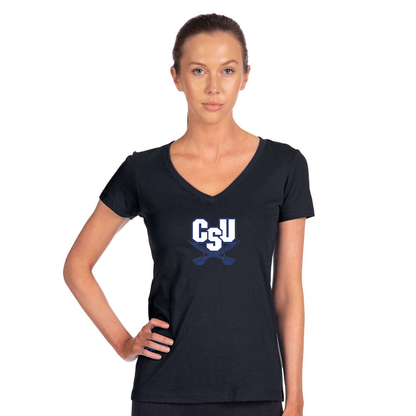 Women's CSU Buccaneers   Next Level V-Neck T-Shirt