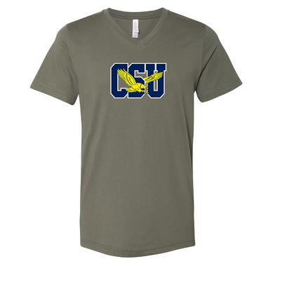Coppin State Eagles  BELLA  CANVAS - Jersey V-Neck T-Shirt