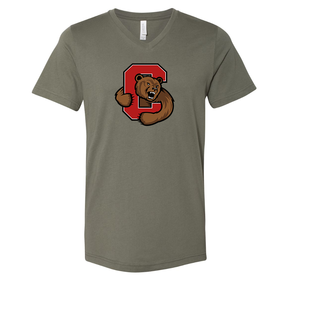 Cornell Big Red BELLA  CANVAS - Jersey V-Neck T-Shirt