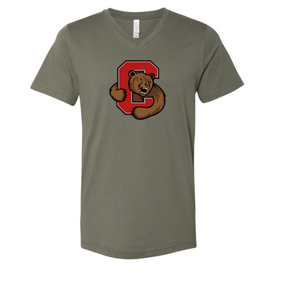 Cornell Big Red BELLA  CANVAS - Jersey V-Neck T-Shirt
