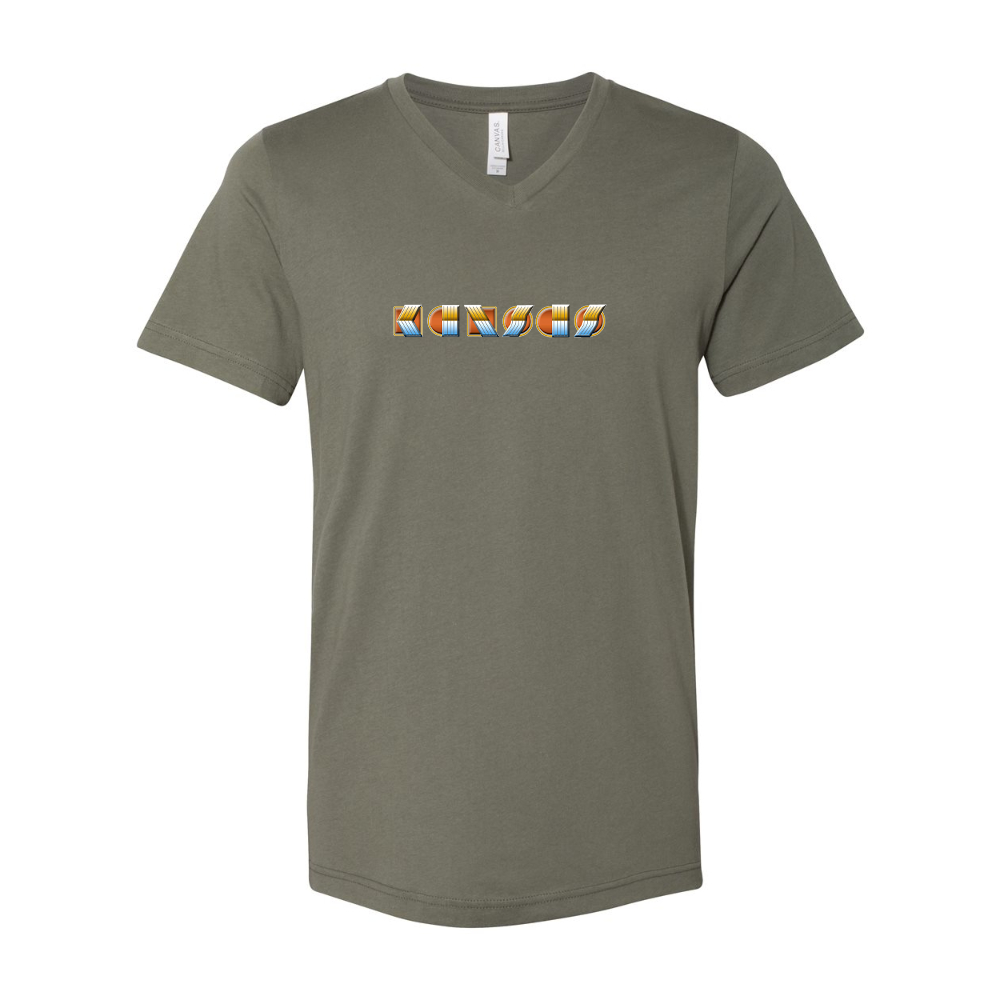 Kansas  BELLA  CANVAS - Jersey V-Neck T-Shirt