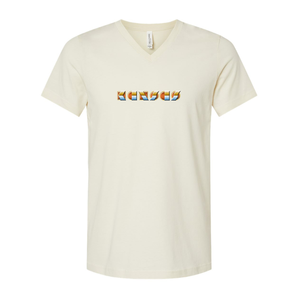 Kansas  BELLA  CANVAS - Jersey V-Neck T-Shirt