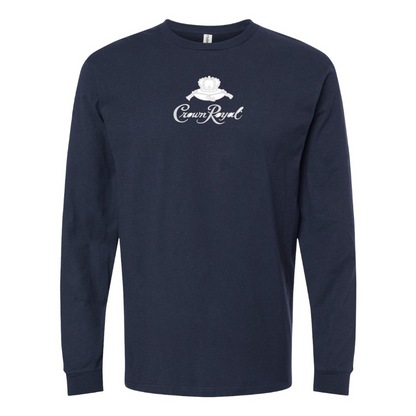 Men's Crown Royal Logo Cotton Long Sleeve T-Shirt