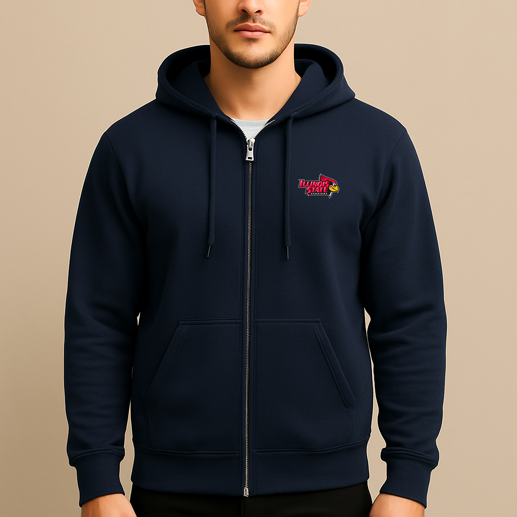 Men's Illinois State Redbirds Logo Zipper Hoodie