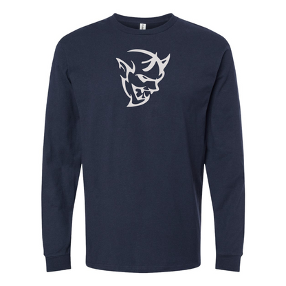 Men's Dodge Demon Logo Cotton Long Sleeve T-Shirt